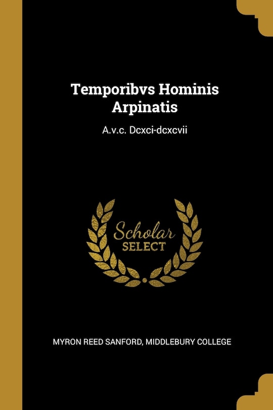 Couverture_Temporibvs Hominis Arpinatis