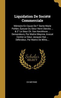 Front cover_Liquidation De Société Commerciale