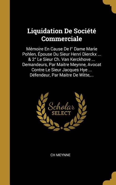 Front cover_Liquidation De Société Commerciale