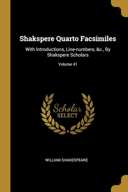 Front cover_Shakspere Quarto Facsimiles