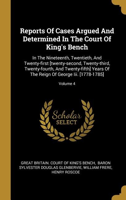 Couverture_Reports Of Cases Argued And Determined In The Court Of King's Bench