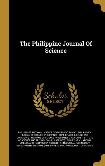 Front cover_The Philippine Journal Of Science