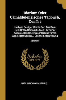 Couverture_Diarium Oder Camaldulensisches Tagbuch, Das Ist