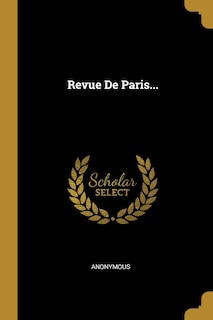 Front cover_Revue De Paris...