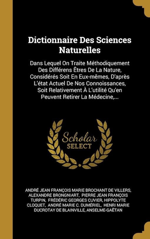 Couverture_Dictionnaire Des Sciences Naturelles
