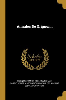Front cover_Annales De Grignon...