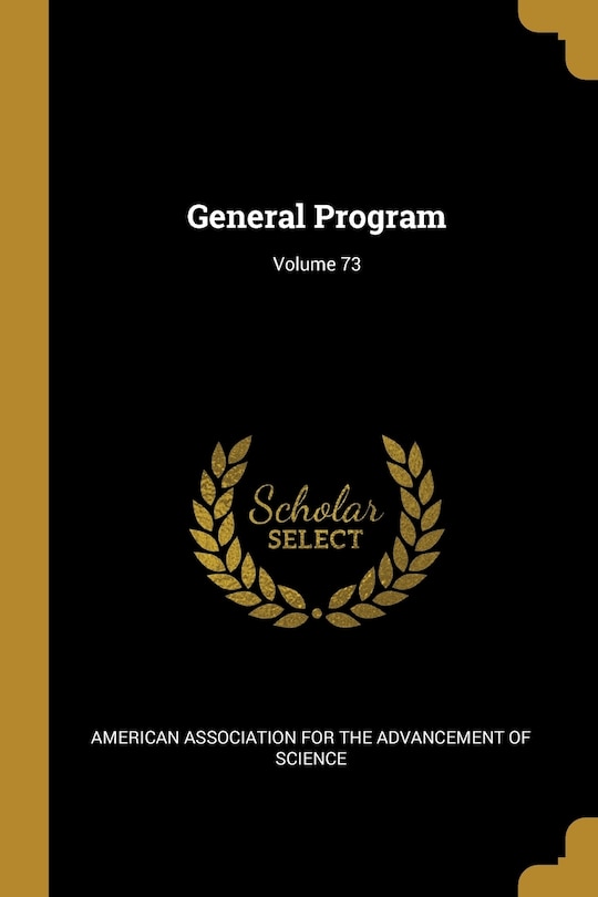 Couverture_General Program; Volume 73