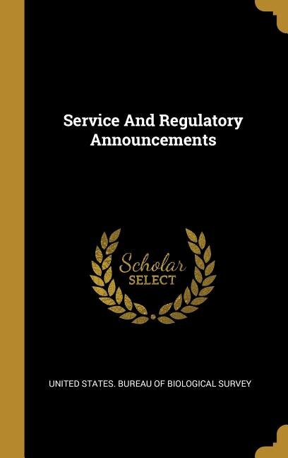 Front cover_Service And Regulatory Announcements
