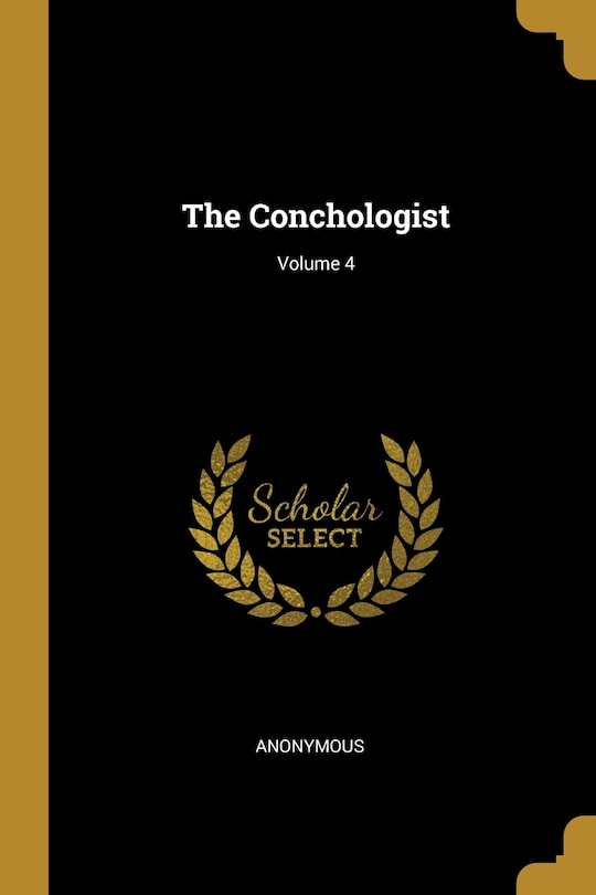 Front cover_The Conchologist; Volume 4