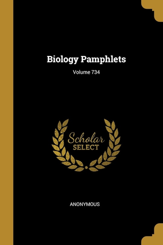 Front cover_Biology Pamphlets; Volume 734