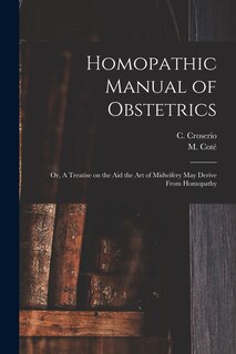 Front cover_Homopathic Manual of Obstetrics