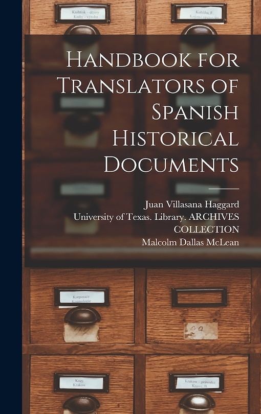 Couverture_Handbook for Translators of Spanish Historical Documents