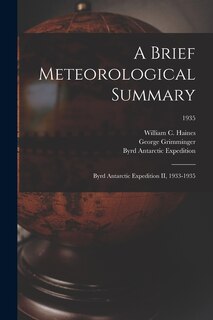 Front cover_A Brief Meteorological Summary