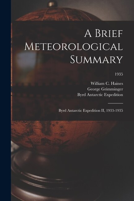 Front cover_A Brief Meteorological Summary