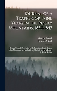 Couverture_Journal of a Trapper, or, Nine Years in the Rocky Mountains, 1834-1843