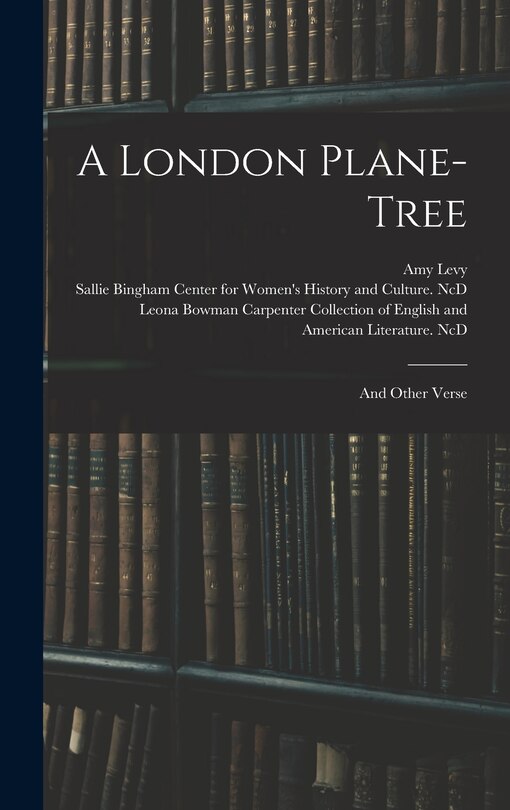 Front cover_A London Plane-tree