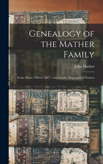Couverture_Genealogy of the Mather Family