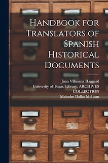 Couverture_Handbook for Translators of Spanish Historical Documents