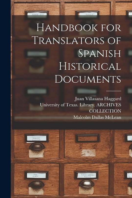 Couverture_Handbook for Translators of Spanish Historical Documents