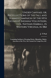Front cover_Under Canvass, or, Recollections of the Fall and Summer Campaign of the 14th Regiment Indiana Volunteers, Col. Nathan Kimball, in Western Virginia, in 1861