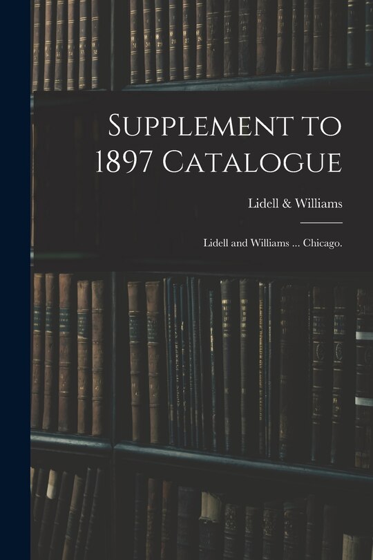 Couverture_Supplement to 1897 Catalogue