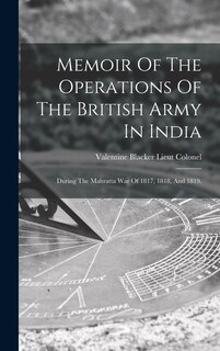 Couverture_Memoir Of The Operations Of The British Army In India