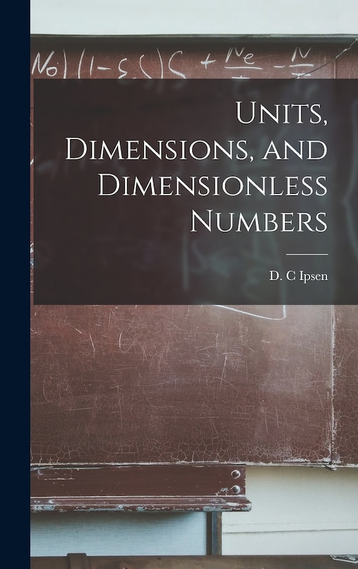 Couverture_Units, Dimensions, and Dimensionless Numbers