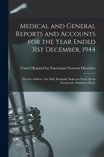 Couverture_Medical and General Reports and Accounts for the Year Ended 31st December, 1944