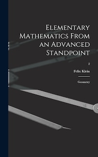 Couverture_Elementary Mathematics From an Advanced Standpoint