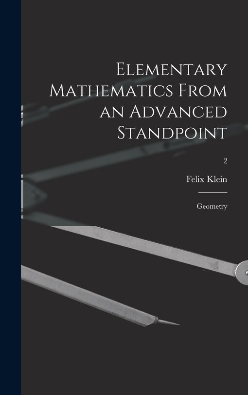 Couverture_Elementary Mathematics From an Advanced Standpoint