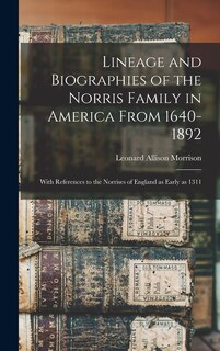 Couverture_Lineage and Biographies of the Norris Family in America From 1640-1892