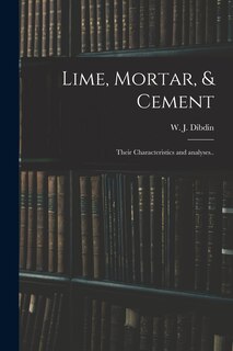 Front cover_Lime, Mortar, & Cement