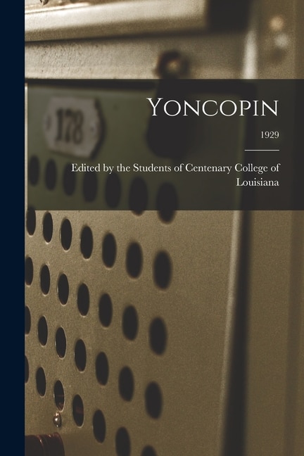 Front cover_Yoncopin; 1929