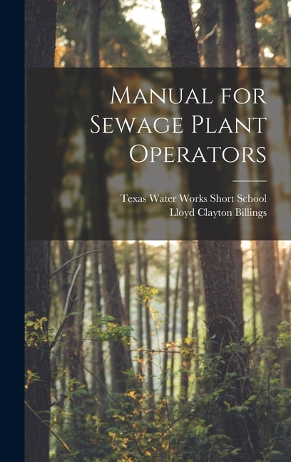 Front cover_Manual for Sewage Plant Operators