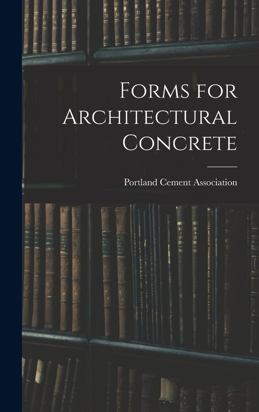 Front cover_Forms for Architectural Concrete