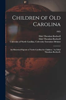 Couverture_Children of Old Carolina