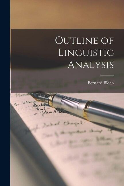 Front cover_Outline of Linguistic Analysis