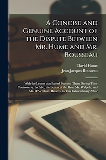 Front cover_A Concise and Genuine Account of the Dispute Between Mr. Hume and Mr. Rousseau