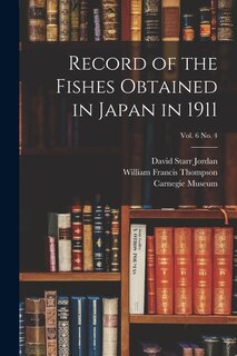 Front cover_Record of the Fishes Obtained in Japan in 1911; vol. 6 no. 4