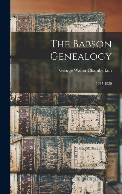 Couverture_The Babson Genealogy