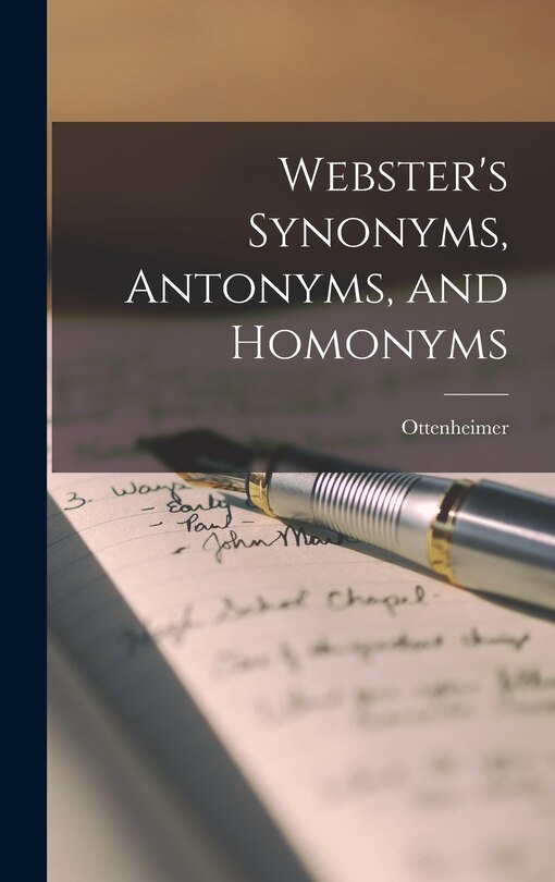 Front cover_Webster's Synonyms, Antonyms, and Homonyms