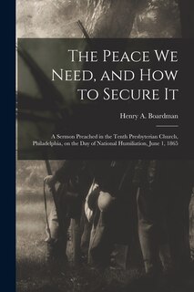 Front cover_The Peace We Need, and How to Secure It