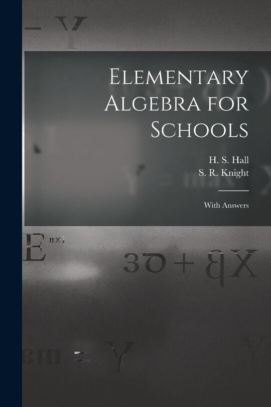 Front cover_Elementary Algebra for Schools [microform]