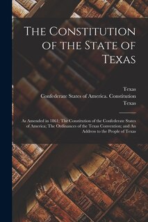 Front cover_The Constitution of the State of Texas