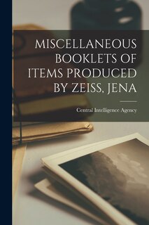 Front cover_Miscellaneous Booklets of Items Produced by Zeiss, Jena