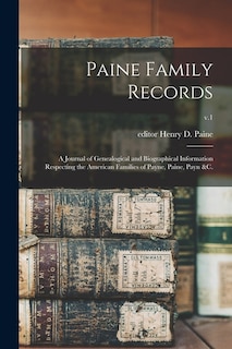 Front cover_Paine Family Records