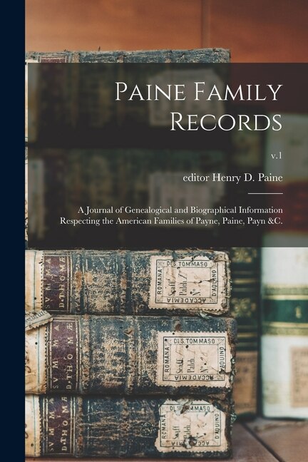 Front cover_Paine Family Records