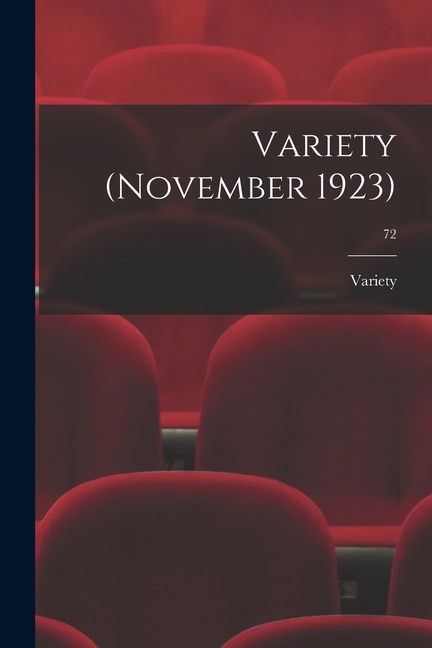Front cover_Variety (November 1923); 72