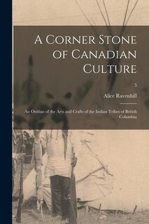 Front cover_A Corner Stone of Canadian Culture