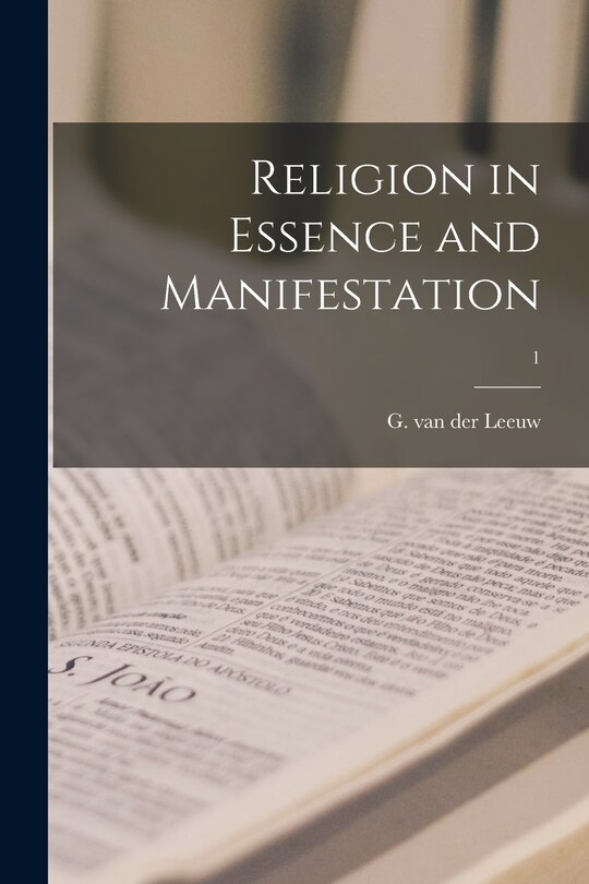 Front cover_Religion in Essence and Manifestation; 1